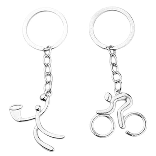 UYVPAER Portachiavi, Portachiavi Da Basket, Portachiavi Ciclista Bicicletta Da Strada Portachiavi In Metallo Argento Regali Creativi Per Uomini, Donne E Bambini (Biciclette Sportive)