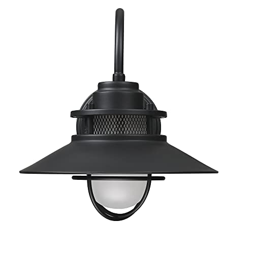 Image of Black Farmhouse Gooseneck Barn Light Dusk to Dawn - Outdoor Wall Lantern with Photocell Sensor Porch Light Dusk to Dawn Outdoor Sconce for Barn Garage Patio, E26