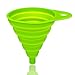 Foldable Silicone Funnel,Imbuto in silicone senza BPA, imbuto da cucina per il trasferimento di liquidi di birra (verde)