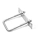 Jutagoss 4Pcs 304 Stainless Steel M6 Thread Silver Square Bend U Bolts with Nuts, Washers and Frame Plate 1.57