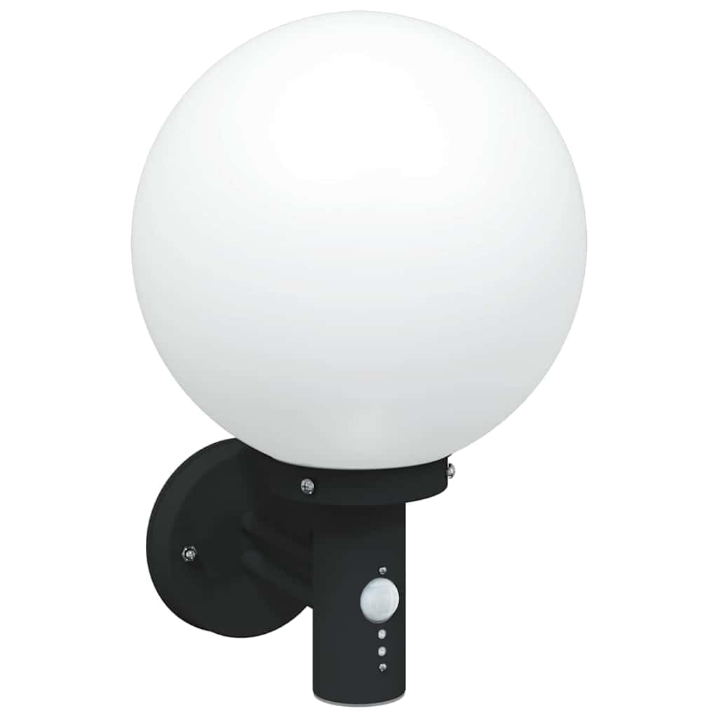 Zewnętrzna lampa ścienna czarna 28 x 25 x 38 cm, IP44, E27, stal nierdzewna