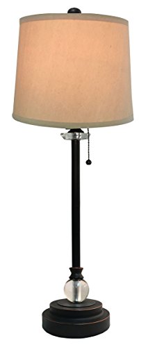 Royal Designs Set Of 2 Buffet Lamps In Oil Rub Bronze With Linen Beige Hardback Lamp Shades - 28" Tall #TOP1