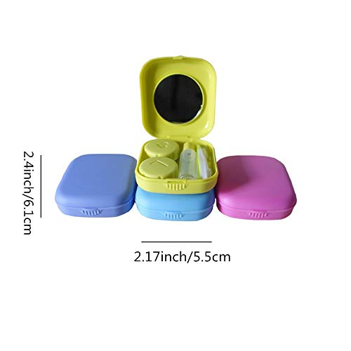 image for Paper Pig Contact Lens Case, 2 Pack Portable Contact Lens Box Kit with