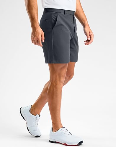 Image of Soothfeel Men's Casual Shorts 5 /7 /9 Inch Golf Dress Shorts for Men Flat Front Work Lightweight Quick Dry with 4 Pockets