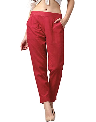 Image of Cotton Wear Casual Regular Fit Elastic Waist Double Side Pocket Trouser