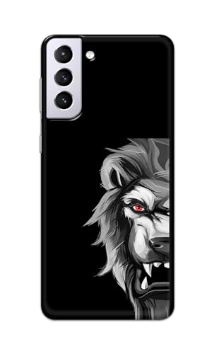 Image of PRINTFIDAA Printed Hard Back Cover Case for Samsung Galaxy S21 Plus 5G | S21+ 5G Back Cover (Angry Lion) -112