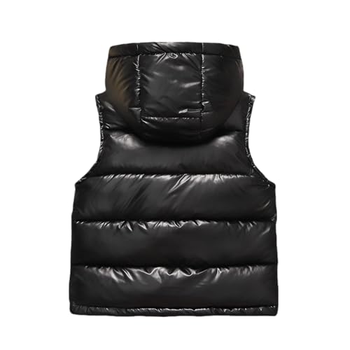 Girls Boys Lightweight Hooded Puffer Vest Zip Up Sleeveless Down Coats Warm Winter Windproof Outerwear Coat Jacket3