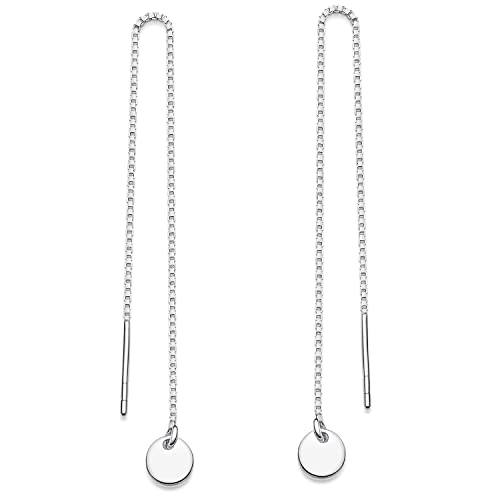 MATERIA by Matthias Wagner Durchzieher Ohrringe Silber 925 Plättchen rund...