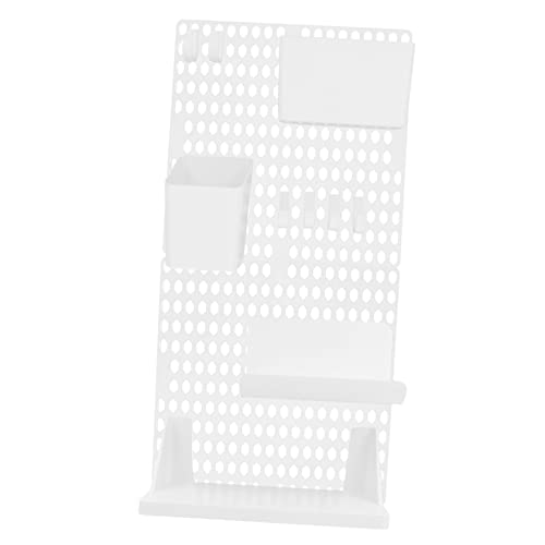 HOMSFOU Bandeja De Almacenamiento Kit De Tablero De Plástico Cestas De Tablero Perforado Organizador De Tablero Organizador De Pared Colgante Escritorio El Plastico Estante