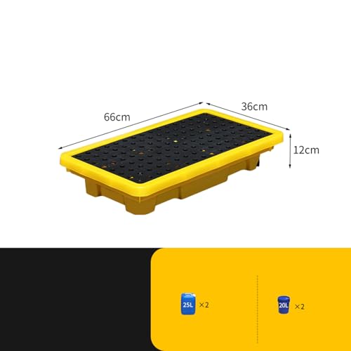 Palette empilable de rétention des déversements, Plateforme étanche avec Orifice de Drainage pour la sécurité Industrielle, Le Stockage de Produits Chimiques et la Protection de l'