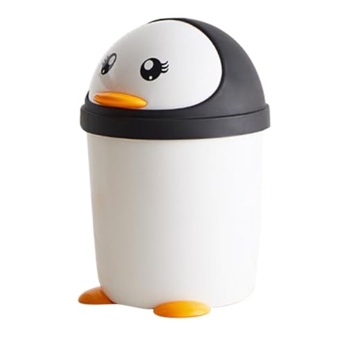 BCOATH Cestino Per Rifiuti in Plastica Con Coperchio Ribaltabile a Forma Di Animale, Mini Contenitore Per Spazzatura Base Stabile, Per Camera Da Letto, Ufficio, Auto e Cucina