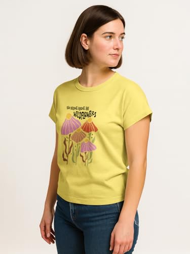 Image of HELLCAT Mulitcolor Trendy Printed Body Fit T-Shirt for Women | Pack of 1 T-Shirt