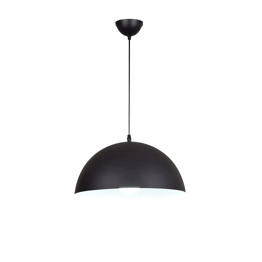 Abat-jour suspension aluminium semi-circulaire style macaron