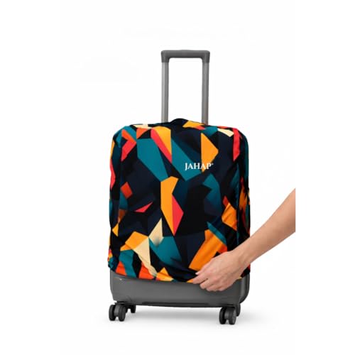 Image of JAHAP 28 Inch Luggage Cover Large | Abstract Print Stretchable Trolley Bag Cover for Suitcase | Dust Proof Scratch Resistant Travel Protector | Fits 28-30 Inch Only On Fiber /Plastic Trolley Bag