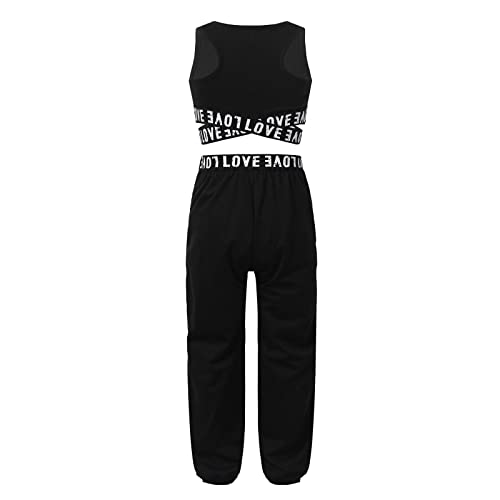 Kids Girls' 2 Piece Athletic Pants with Tank Crop Tops Tracksuit Sets for Gymnastics Dancing Sports Workout Fitness2