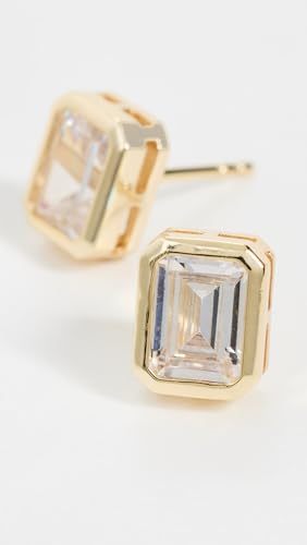 SHASHI Women's Emerald Baguette Studs3