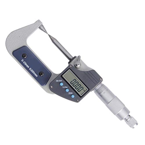 Rilascio 0-25mm 0.001mm Micrometro Digitale Esterno a Doppia Punta Micrometri elettronici con Punta in Metallo Duro Strumenti di Misura