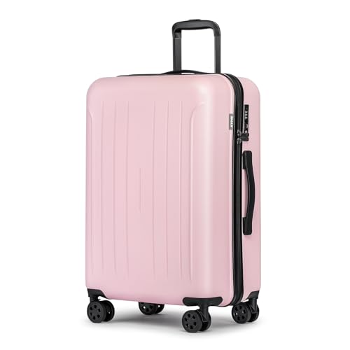 KYME 24-Inch Hardshell Spinner Luggage TSA Pink