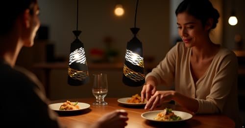 Image of Lyse Decor Hanging Lamps for Living Room, Pendant Lights for Drawing Room Center, Dining Table Light and Bedroom Lights (Without Bulb)