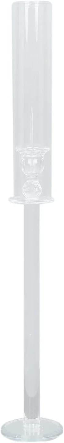 2 Crystal Clear 26 in Glass Hurricane Taper Candle Holders Cylinder Shades Wedding Party Events Decorations Supplies