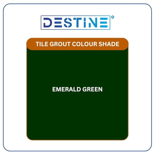 Image of DESTINE READY-TO-MIX inchTILE GROUT inch (16 COLOURS) (ALL PACKS: 100 Gm,250 Gm,400 Gm,800 Gm,1 Kg), Waterproof, Crack Filler, Cement Based Tile Gap Filler (3 Kg, Emerald Green)