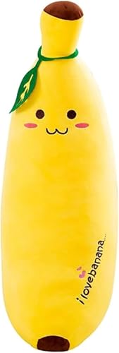 MLTUN MAKAN ぬいぐるみ 抱き枕 バナナ ふわふわ かわいい もちもち 柔らか 縫い包み 添い寝 プレゼント用 お祝い 洗える ギフト 飾り 誕生日 プラントトイ (100 CM)