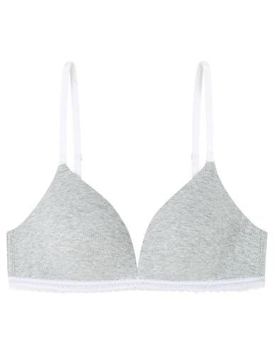 Women'secret Triangular Padded Cotton Collection Sujetador, Gris, 75B para Mujer