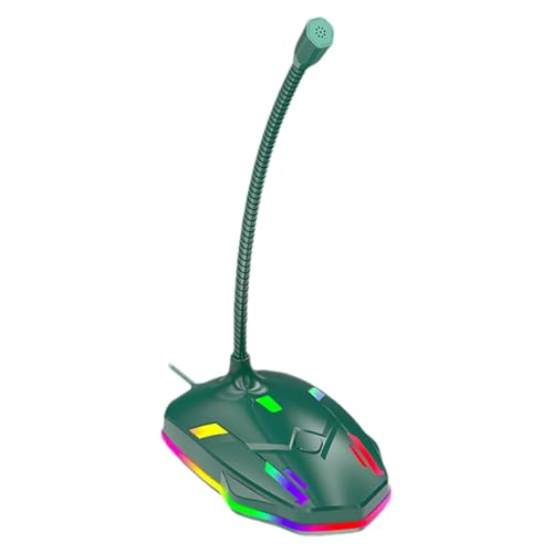 Microphone de bureau USB – Conception à col de cygne réglable à 360 degrés, condensateur antibruit pour une capture vocale claire, solution audio Plug and Play pour ordinateur portable | Conférences t