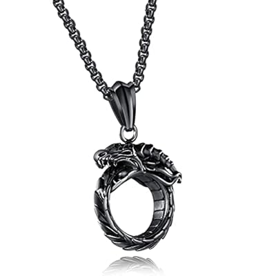 Eternity Serpent Ring Pendant Necklace