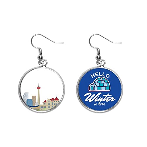 Pendientes de gota de torre de TV de Canadá en diseño de invierno