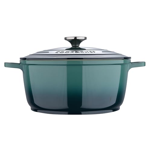 BERGNER Excalibur | Cacerola de 24 cm de Diametro y 11 cm de altura | Con Tapa | Fabricada de Aluminio Fundida | Apto para Horno e inducción | Verde