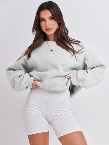 ANRABESS Womens Sweatshirts Crewneck Fleece Oversized Pullover Sweaters Fall Winter Cute Tops Teen Girls Preppy Clothes 20253