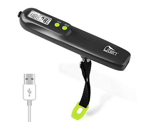 Uten Blanza de Equipaje Potencia Móvil Regargable Báscula Digital Electrónica Escala de Viaje Portátil de 50g/50kg, Negro