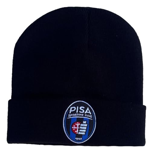 Materiale: acrilico 100% Berretto Pisa Ufficiale Nero Cuffia Cappello Zuccotto Cappellino Invernale Ricamato per Tifoso Pisano Calcio CUFPINE02
