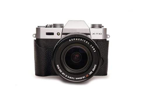 Demi-étui en cuir véritable pour Fujifilm X-T20 X-T10, élégance artisanale noire