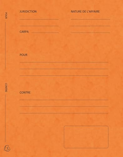 Chemises cartonnées de plaidoirie Exacompta 25x32cm orange pour dossiers A4