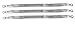 12" x 1/2" Braided Ground Straps (1/4" Ring to 1/4" Ring)-3pcs