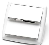 Premium 92x92mm Abluftklappe für Zentralstaubsauger Vakuumrohrsystem- kompakte...