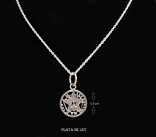 Colgante Tetragramatón Plata 925 con Cadena 40-45 cm