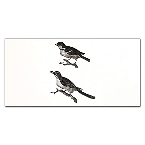 Impression sur toile branche d'oiseaux 140x70 cm au rendu artistique haut de gamme pour mur