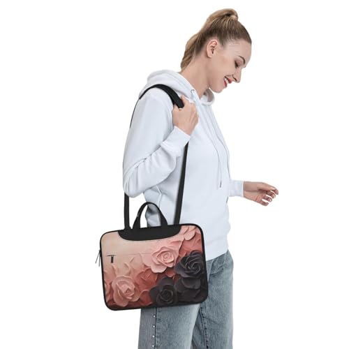 Sac ordinateur portable rose et noir - Housse antichoc et imperméable - 3