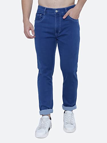 Image of Strechable Denim Regular Fit Mid Waist Light Weight Soft Feel Stretchable Denim Jeans Pant for Men