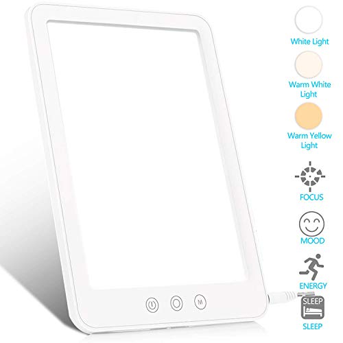 Lámpara de Luz Diurna para Mejorar el Estado de Ánimo Lámpara con Luz Natural de 10000 Lúmenes, 3 Modos de Iluminación. Espectro completo Sin rayos ultravioleta