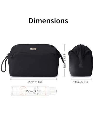 Image of Narwey Travel Makeup Bag Toiletry Bag, Large Cosmetic Bag for Women Girls