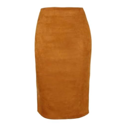 Jupe d'hiver en daim extensible et thermique pour femme taille 40