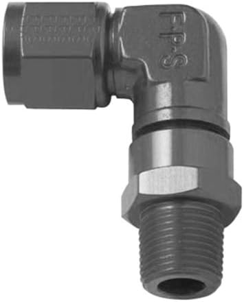 Fragola -3AN Female Swivel To 1/8 NPT - 90 Degree - Black