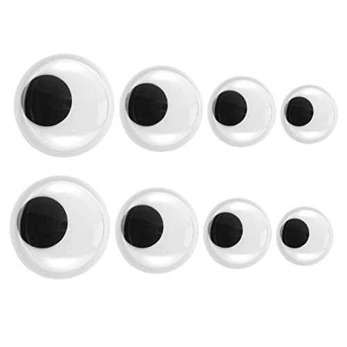 ULDIGI DIY Accessories 8 Pack Wiggle Eye Toys Wiggle Eyes Craft Decors Supplies 7.5cm to 15.4cm Sizes
