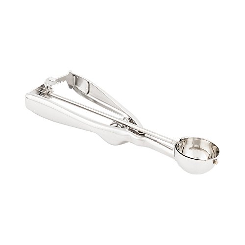 Image of Restaurantware Bundle: 3 Ice Cream Scoops Trigger Release Stainless Steel Dishers 0.5 /1.25 /1.75 Ounce Cookie Scoops For Baking, Silver, Black and Red, Portion Control, Cookie Dough, Cupcake Batter