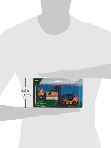 BRIO World 33573 - Wooden Toy Train Fork Lift Set - Interactive Play for Toddlers | Enhances Motor Skills | Safe & Compliant with All Safety Standards | Ideal for Kids Ages 3 and Up - Image 8