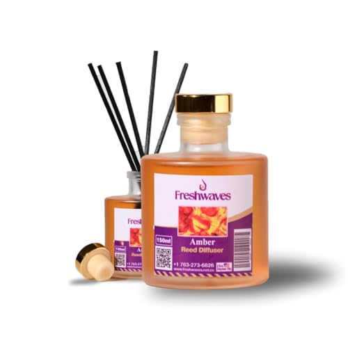 Difusor Freshwaves Amber Reed 5oz Aromatizador sin llama miniatura 1